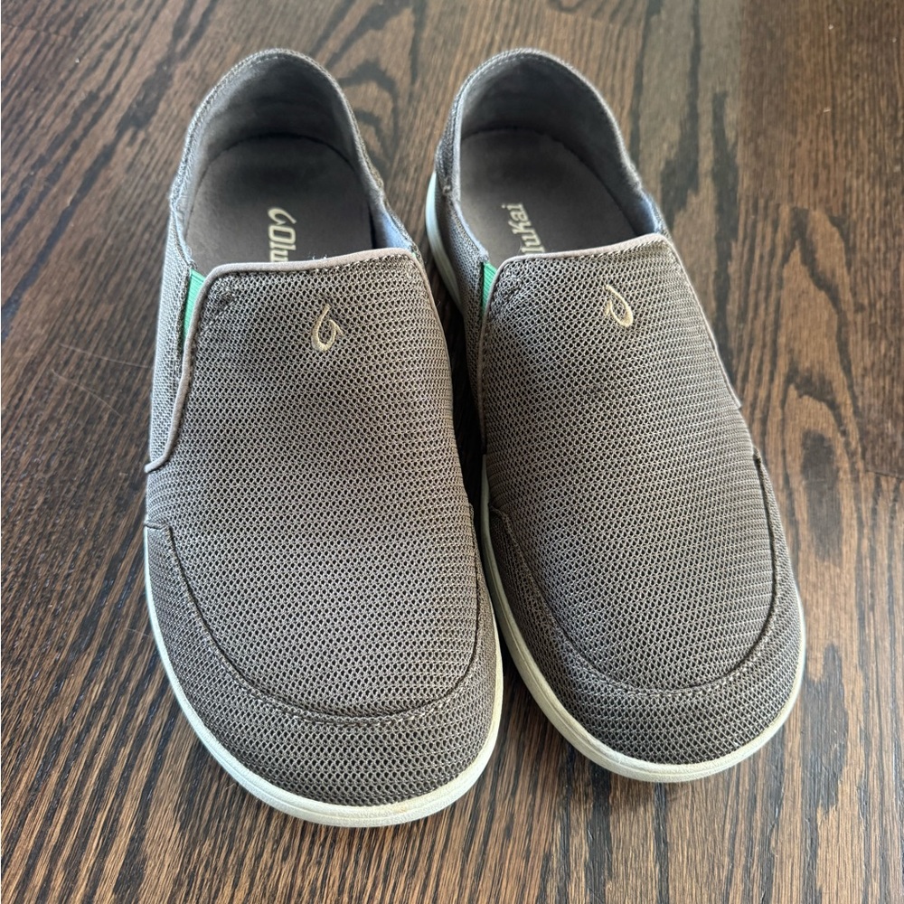 OluKai Men's Brown Slip-On Loafers